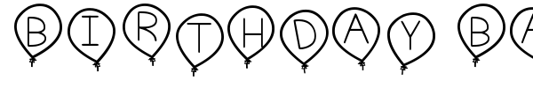 Birthday Balon TFB font preview